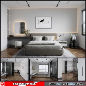Bedroom - Sketchup Interior Scene By Dinh Huy