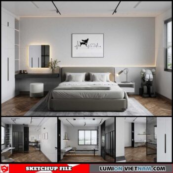 Bedroom - Sketchup Interior Scene By Dinh Huy