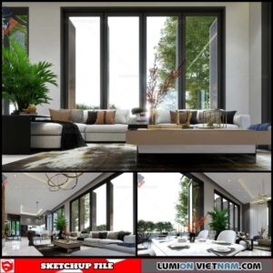 Livingroom - Sketchup Interior Scene By Kts Trieu