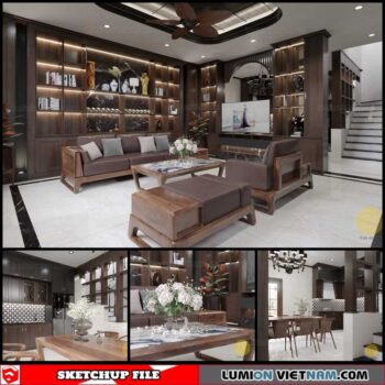 Livingroom - Sketchup Interior Scene By Nguyen Danh Tu
