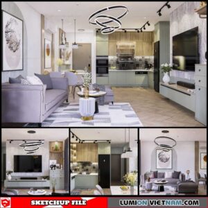 Apartment - Sketchup Interior Scene By Tran Phuc Loc
