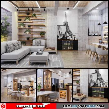 Livingroom - Sketchup Interior Scene By Tran Phuc Loc