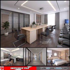 Office Room - Sketchup Interior Scene By Dang Viet Chau