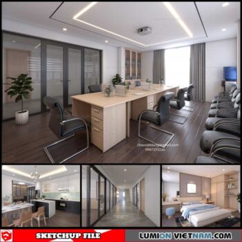 Office Room - Sketchup Interior Scene By Dang Viet Chau