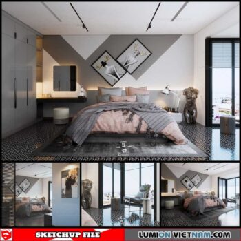 Bedroom - Sketchup Interior Scene By Quang Vinh