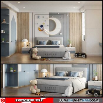 Bedroom - Sketchup Interior Scene By To Hieu