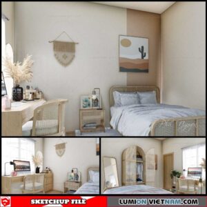 Bedroom - Sketchup Interior Scene By Phu Nguyen