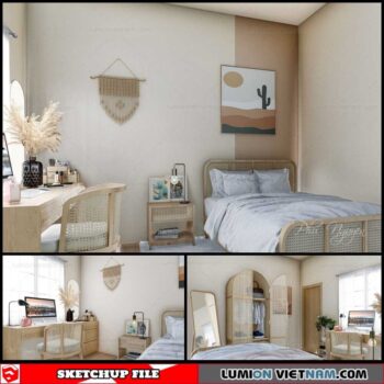 Bedroom - Sketchup Interior Scene By Phu Nguyen