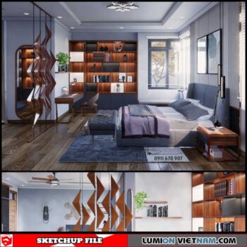 Bedroom - Sketchup Interior Scene By Thai Dim