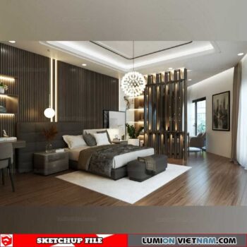 Bedroom - Sketchup Interior Scene By Le Tien Dung