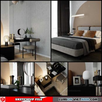 Bedroom - Sketchup Interior Scene By Quoc Vi Phan Phan