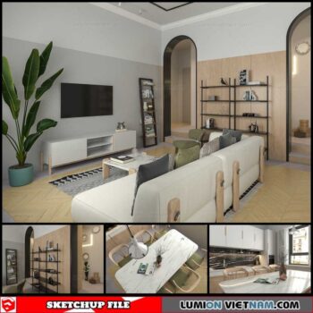 Livingroom - Sketchup Interior Scene By Cao Van Le