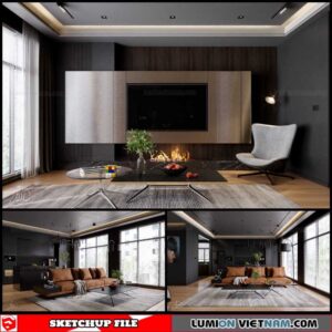 Apartment - Sketchup Interior Scene By Huy Ung