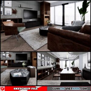 Livingroom - Sketchup Interior Scene By Hiep Nguyen Quang