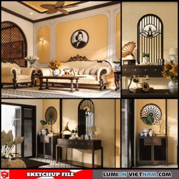 Livingroom - Sketchup Interior Scene By Nguyen Dinh Quoc