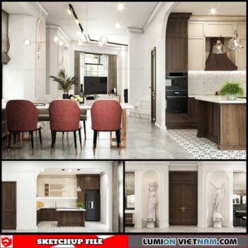 Interior House - Sketchup Interior Scene By Huy Nguyen