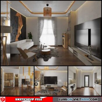 Livingroom - Sketchup Interior Scene By Nam Lee