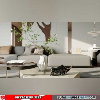 Livingroom - Sketchup Interior Scene By Quoc Vi Phan Phan