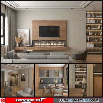 Apartment - Sketchup Interior Scene By Cao Van Le