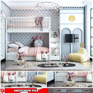 Childroom - Sketchup Interior Scene By Dinh Thanh