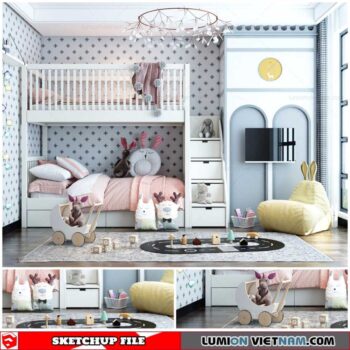 Childroom - Sketchup Interior Scene By Dinh Thanh