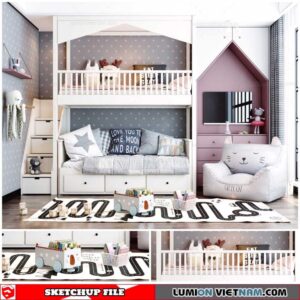 Childroom - Sketchup Interior Scene By Dinh Thanh