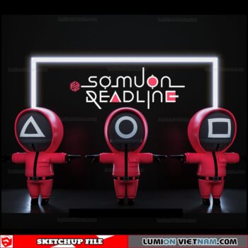 Pink Soldier Squid Game - Sketchup Models By SUEDU