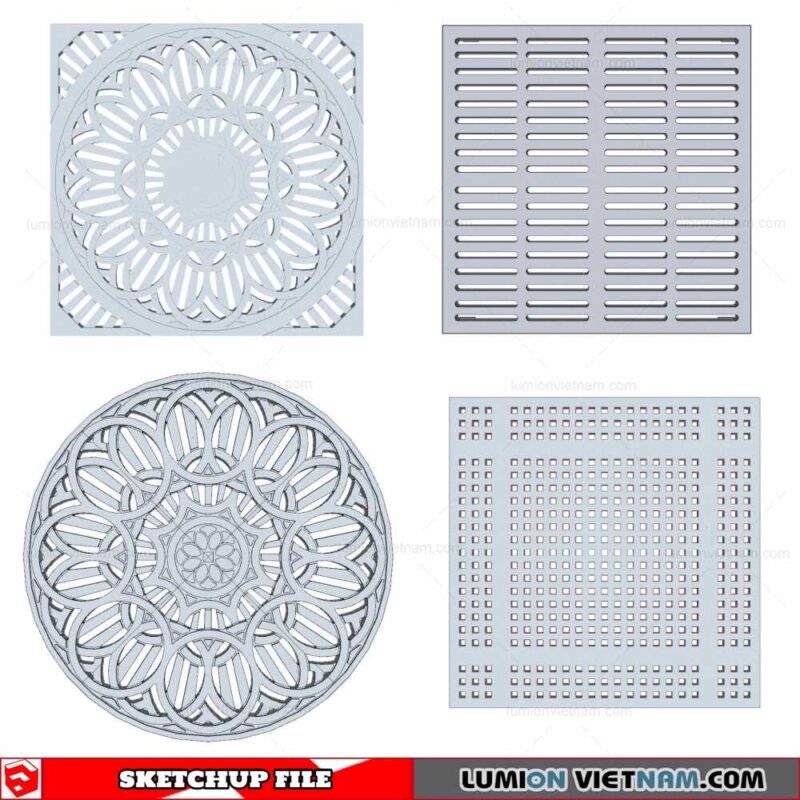 Street Drain Grate - Sketchup Models