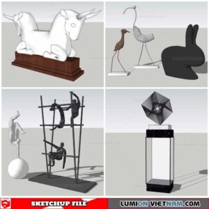 Statue Decor - Sketchup Models By Nha Tay