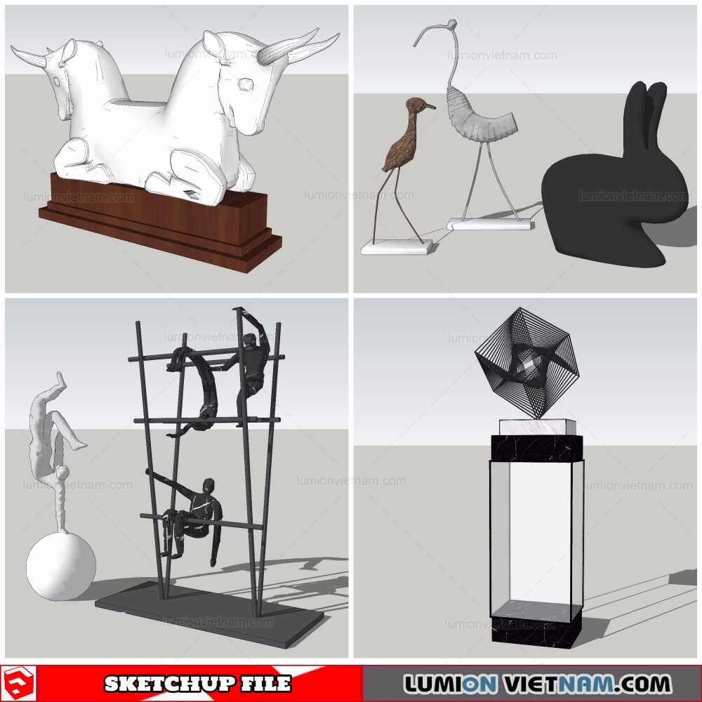 211202-Statue-Decor-(1)-Sketchup-Models