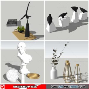 Statue Decor - Sketchup Models By Nha Tay