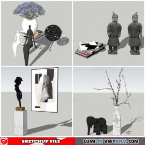 Statue Decor - Sketchup Models By Nha Tay