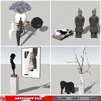 Statue Decor - Sketchup Models By Nha Tay