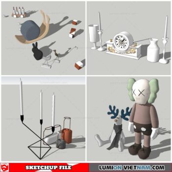 Statue Decor - Sketchup Models By Nha Tay