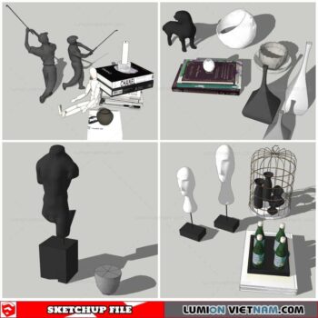 Statue Decor - Sketchup Models By Nha Tay