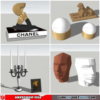 Statue Decor - Sketchup Models By Nha Tay