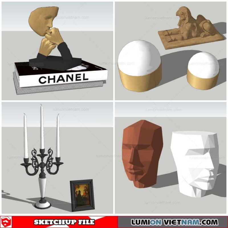 Statue Decor - Sketchup Models By Nha Tay