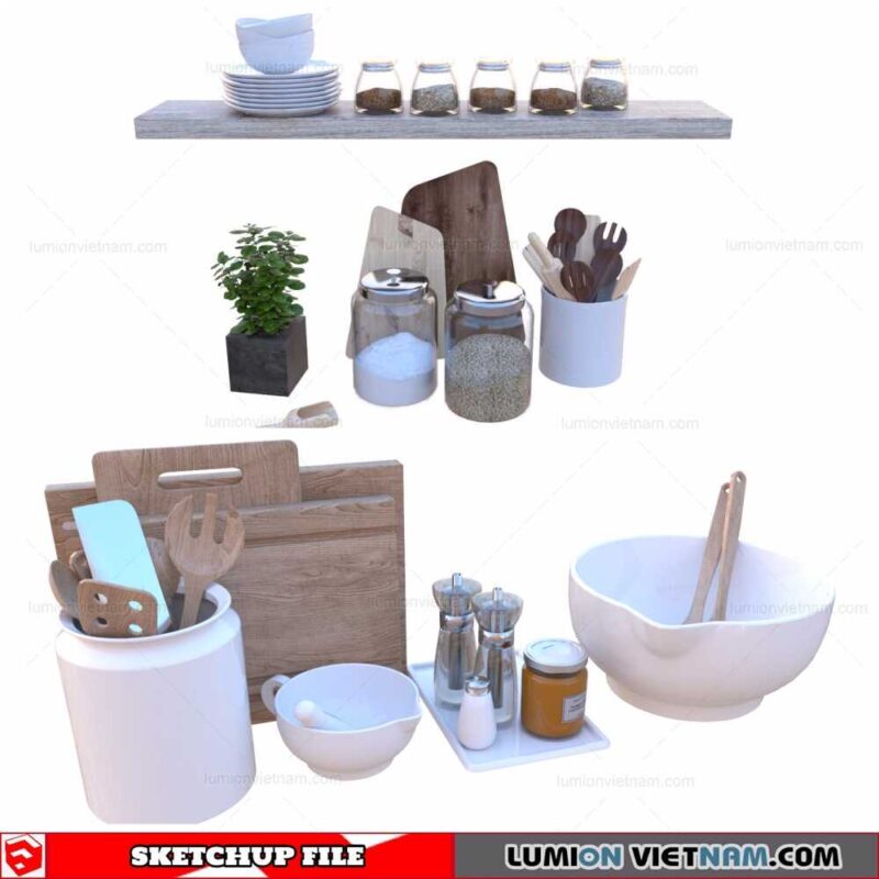 Kitchen Utensils - Sketchup Models By Advizual