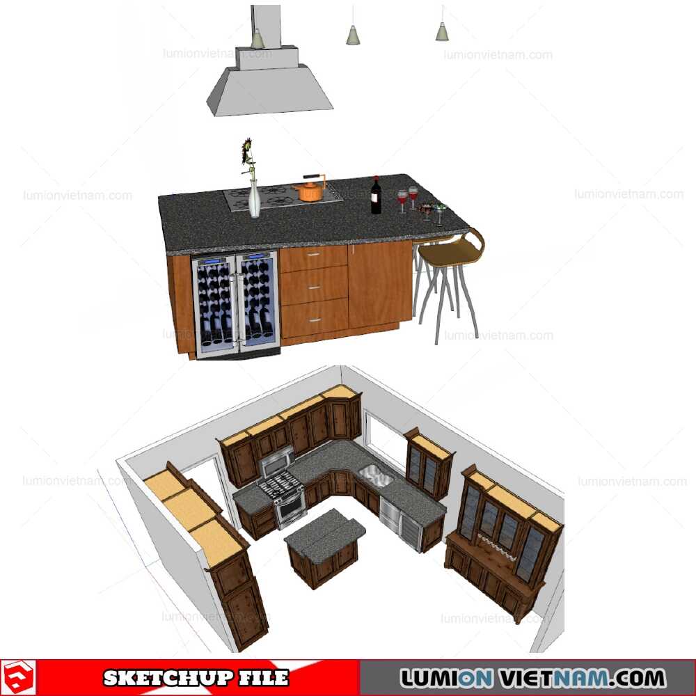 211215-Kitchen-Cabinet-(16)-Sketchup-Models
