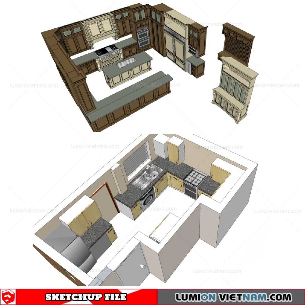 211215-Kitchen-Cabinet-(17)-Sketchup-Models