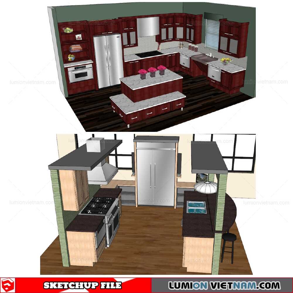 211215-Kitchen-Cabinet-(21)-Sketchup-Models