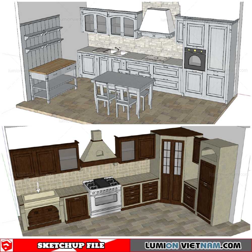 211215-Kitchen-Cabinet-(25)-Sketchup-Models