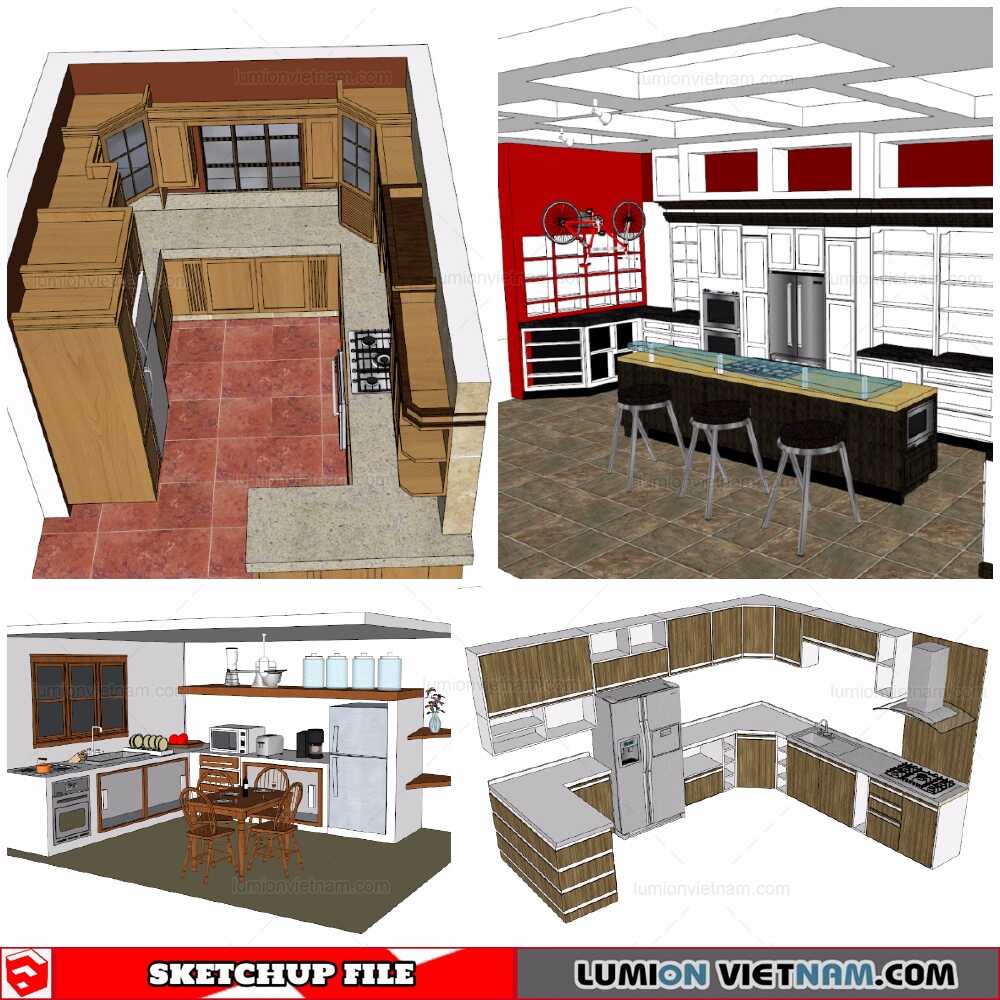 211215-Kitchen-Cabinet-(3)-Sketchup-Models