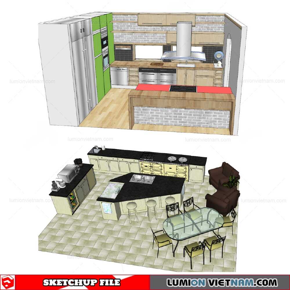 211215-Kitchen-Cabinet-(30)-Sketchup-Models