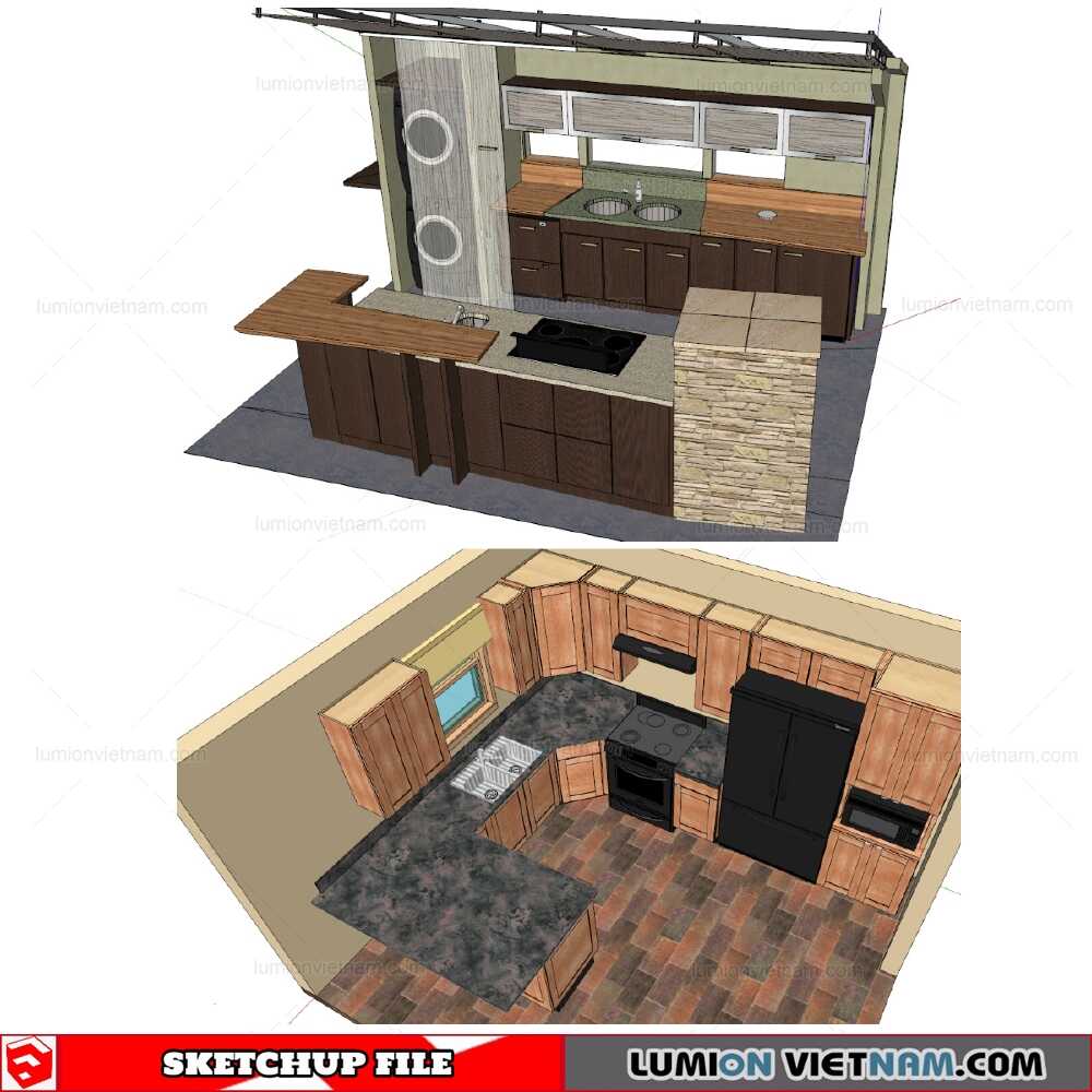 211215-Kitchen-Cabinet-(34)-Sketchup-Models