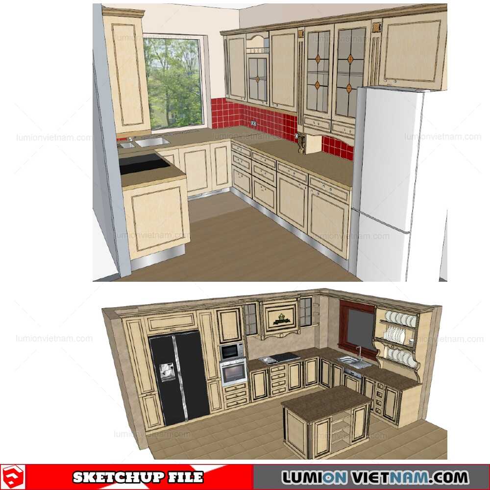 211215-Kitchen-Cabinet-(40)-Sketchup-Models