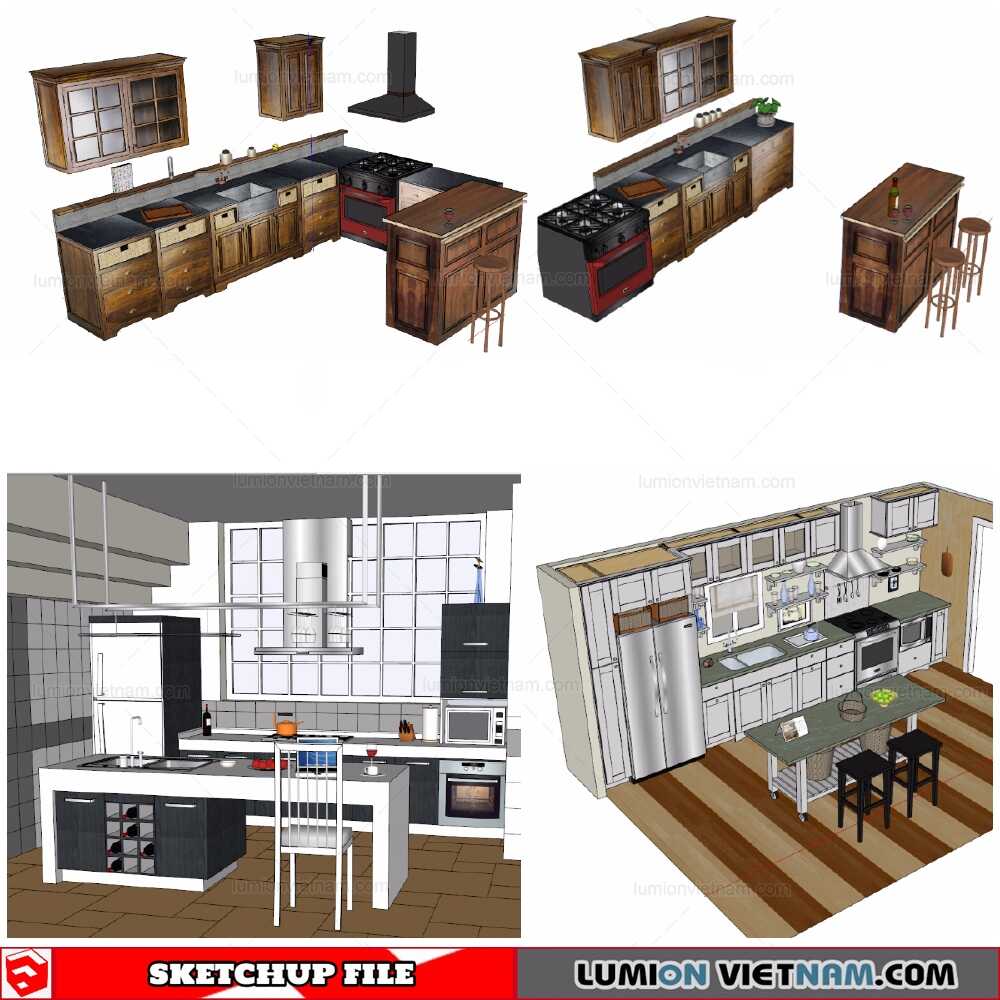 211215-Kitchen-Cabinet-(9)-Sketchup-Models