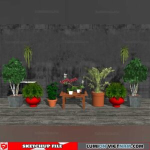 Plant Pots - Sketchup Models