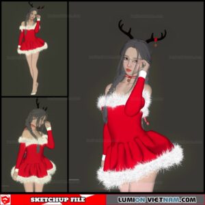 Noel Girl Sketchup Models By DATHOUZZ