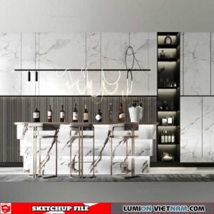 Kitchen Bar Table - Sketchup Models By Cuong Covua